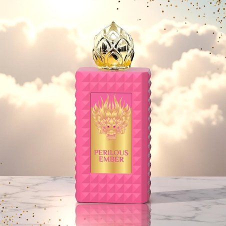 Emper Perilous Ember EDP 90 ml — изображение товара; очень крупный план; на светлом фоне; самый близкий кадр