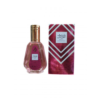 Lattafa Perfume Bint Hooran Rose Passion EDP 50 ml — productweergave; volledige compositie; op een witte achtergrond