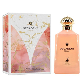 Lattafa Perfume Decadent Dream Maison EDP 100 ml — productweergave; close-up; op een witte achtergrond