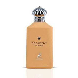 Lattafa Perfume Decadent Wonder Maison EDP 100 ml — produkt zepředu; celá kompozice; na bílém pozadí