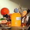 Lattafa Perfume Luminous Vivid Maison EDP 100 ml — изображение товара; очень крупный план; с ингредиентами аромата