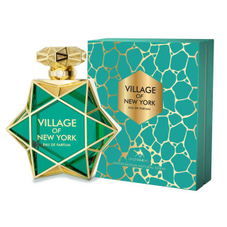 Emper Village of New York EDP 85 ml — embalagem do produto; grande plano; sobre fundo branco