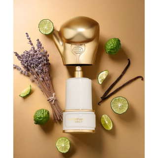 Fragrance World Champion Money EDP 80 ml — изображение товара; очень крупный план; с ингредиентами аромата