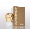 Fragrance World Champion Money EDP 80 ml — упаковка товара; крупный план; на белом фоне; самый близкий кадр