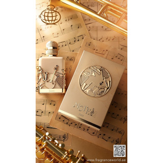 Fragrance World Notes Jazz EDP 100 ml — изображение товара; крупный план; на белом фоне; самый близкий кадр
