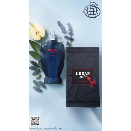 Fragrance World Urban Man Ultra EDP 90 ml — изображение товара; крупный план; на белом фоне