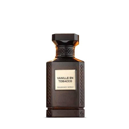 Fragrance World Vanille En Tobacco EDP 80 ml — produkta skats; pilna kompozīcija; uz balta fona