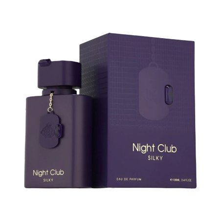 Fragrance World Night Club Silky EDP 100 ml — упаковка товара; крупный план; на белом фоне