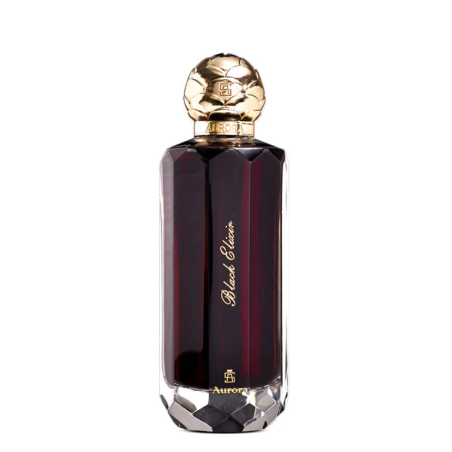 Aurora Scents Black Elixir EDP 100 ml — изображение товара; крупный план; на белом фоне; самый широкий кадр