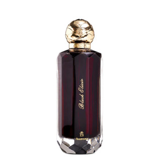 Aurora Scents Black Elixir EDP 100 ml — изображение товара; крупный план; на белом фоне; самый широкий кадр