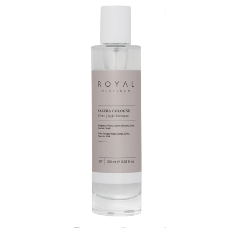 Royal Platinum SAKURA Cologne 100 ml — изображение товара; крупный план; на белом фоне; самый близкий кадр