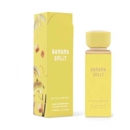 Gulf Orchid Banana Split EDP 100 ml — toote pakend; lähivaade; valgel taustal