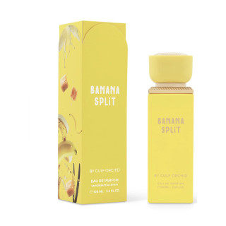 Gulf Orchid Banana Split EDP 100 ml — toote pakend; lähivaade; valgel taustal