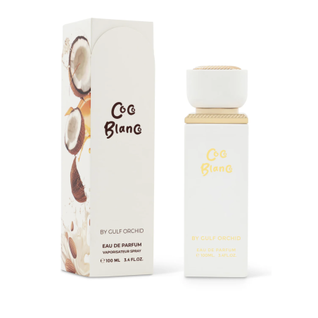 Gulf Orchid Coco Blanco EDP 100 ml — productverpakking; volledige compositie; op een witte achtergrond