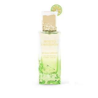 Gulf Orchid Mojito Obsession EDP 100 ml — товар и упаковка; полная композиция; на белом фоне