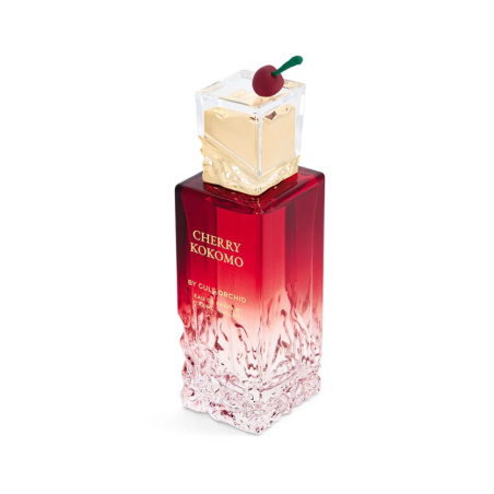 Gulf Orchid Cherry Kokomo EDP 100 ml — συσκευασία προϊόντος; πλήρης σύνθεση; σε λευκό φόντο