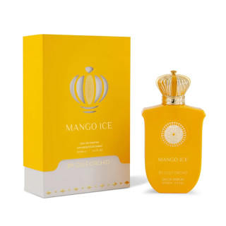 Gulf Orchid Mango Ice EDP 100 ml — товар и упаковка; крупный план; на белом фоне