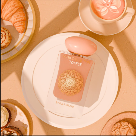 Gulf Orchid Toffee EDP 60 ml — изображение товара; очень крупный план; на столе