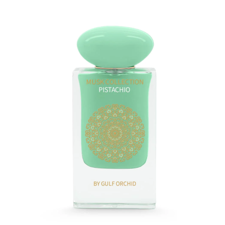 Gulf Orchid Pistachio EDP 60 ml — товар и упаковка; полная композиция; на белом фоне