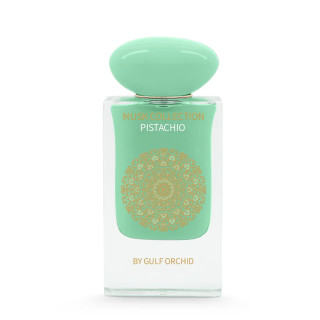 Gulf Orchid Pistachio EDP 60 ml — товар и упаковка; полная композиция; на белом фоне