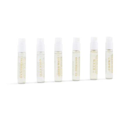 Matin Martin Discovery Set EDP 2 ml × 6 — produkto vaizdas; visa kompozicija; baltame fone