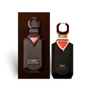 Fragrance World Amber Empire Extrait de Parfum 100 ml — product en verpakking; close-up; op een witte achtergrond