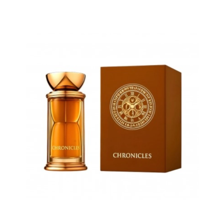 Fragrance World Chronicles Extrait Extrait de Parfum 80 ml — товар и упаковка; полная композиция; на белом фоне
