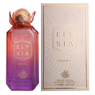 Fragrance World Elysia Elegance EDP 100 ml — toote vaade; väga lähivõte; valgel taustal