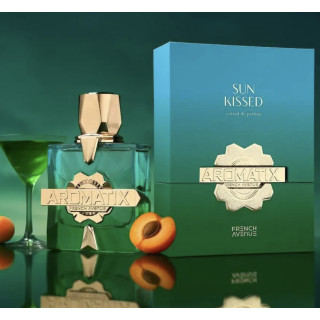 Fragrance World Aromatix Sun Kissed Extrait de Parfum 100 ml — Produktansicht; sehr nahe Detailaufnahme; auf weißem Hintergrund