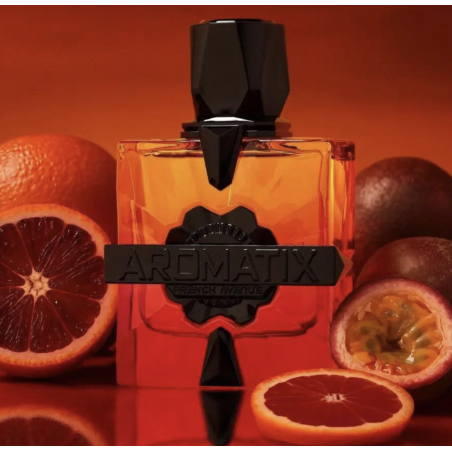 Aromatix Forbidden Fruit Extrait de Parfum 100 ml — productweergave; zeer nabije close-up; op een gekleurde achtergrond