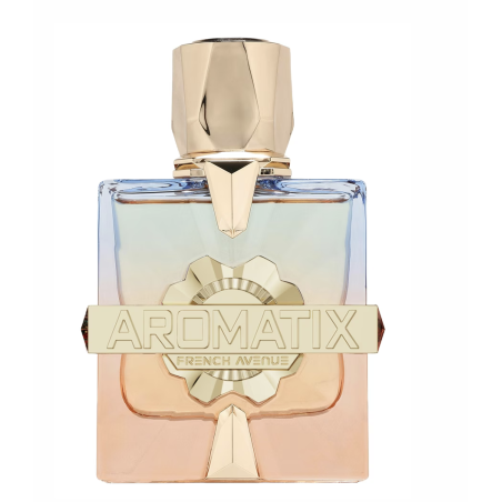 Fragrance World Aromatix Teas Me EDP 100 ml — product en verpakking; close-up; op een witte achtergrond