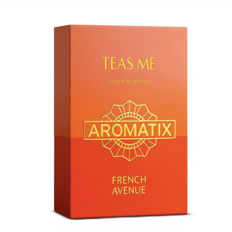 Fragrance World Aromatix Teas Me EDP 100 ml — productverpakking; close-up; op een witte achtergrond