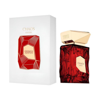 Fragrance World Chaos Extrait Extrait de Parfum 100 ml — toote pakend; täiskompositsioon; valgel taustal