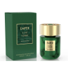 Emper Luxe Verde EDP 100 ml — toode ja pakend; lähivaade; valgel taustal