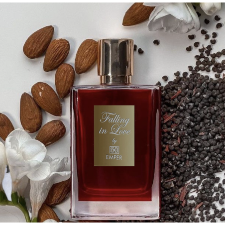 Emper Falling in Love EDP 100 ml — toote vaade; väga lähivõte; lõhna koostisosadega