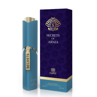 Emper Secrets of Arnia EDP 100 ml — productverpakking; close-up; op een witte achtergrond