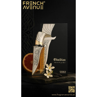 Fragrance World Obsidian Extrait EDP 100 ml — изображение товара; очень крупный план; на белом фоне; самый широкий кадр