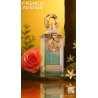 Fragrance World Solitaire EDP 100 ml — produkt ve stylizované kompozici; velmi detailní záběr; s květinami; nejbližší záběr