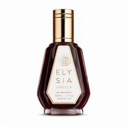 Fragrance World Elysia Vanilla EDP 50 ml — товар спереди; крупный план; на белом фоне