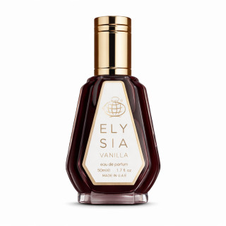 Fragrance World Elysia Vanilla EDP 50 ml — товар спереди; крупный план; на белом фоне