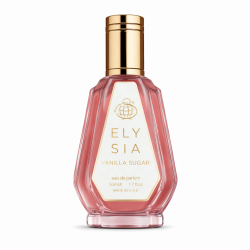 Fragrance World Elysia Vanilla Sugar EDP 50 ml — товар спереди; крупный план; на белом фоне