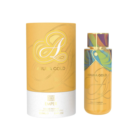 Emper Aruba Gold EDP 100 ml — toote vaade; täiskompositsioon; valgel taustal
