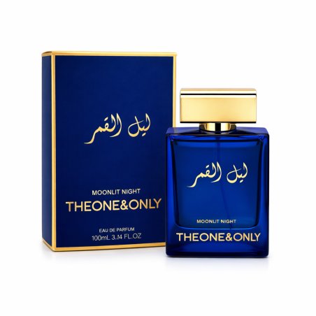 Fragrance World Moonlit Night Lail Al Qamar EDP 100 ml — упаковка товара; крупный план; на белом фоне