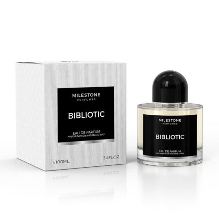 Emper Bibliotic EDP 100 ml — товар и упаковка; крупный план; на белом фоне