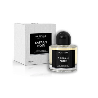 Emper Safran Noir EDP 100 ml — товар и упаковка; полная композиция; на белом фоне