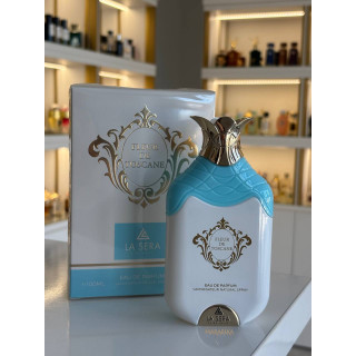 Emper Fleur De Toscane EDP 100 ml — toode ja pakend; väga lähivõte; valgel taustal