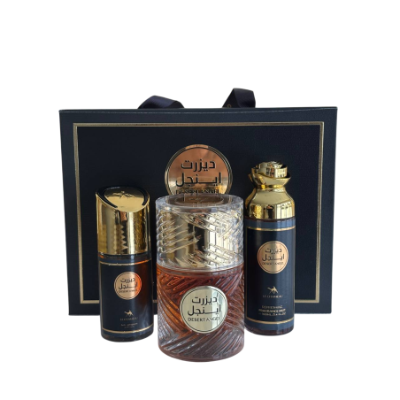 Emper Desert Angel SET 3 in 1 EDP 100 ml — productweergave; close-up; op een witte achtergrond; meest nabije kadrering