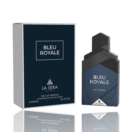Emper Bleu Royale EDP 100 ml — toote pakend; lähivaade; valgel taustal