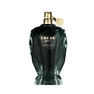 Fragrance World Urban Amaze EDP 100 ml — produkto vaizdas; visa kompozicija; baltame fone