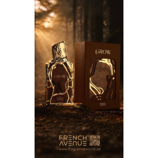 Grow Extrait de Parfum 100 ml — productweergave; zeer nabije close-up; op een witte achtergrond; meest nabije kadrering